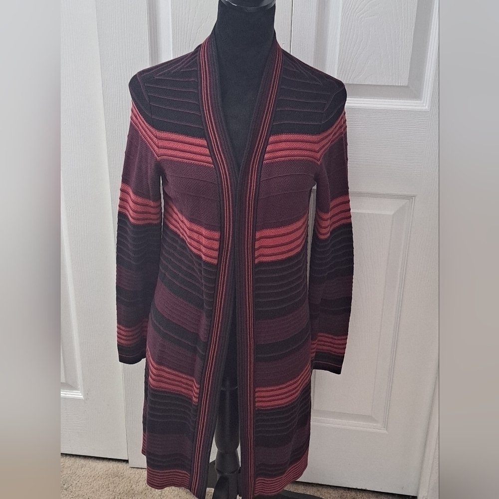 Chico's Open Front Multi Colored Cardigan   Size 0